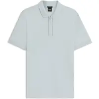 BOSS Polo en coton mercerisé avec patte zippée