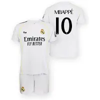 Real Madrid Kylian Mbappé Maillot Domicile Enfants - Taille 140 - 2025/2026 - Merchandising Officiel - Real Fanshop