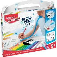 Maped CREATIV 846710 Stylos à souffler Blow Pen String Art-avec spray et coloriage (6x)