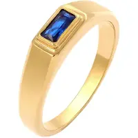 KUZZOI Bague bleu / or