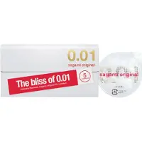 Sagami Original 0.01 - préservatif ultra-fin - 55mm - boîte de 5