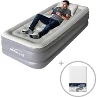 Aerorest Matelas gonflable Supreme Plush XL, pour une personne | 210 x 99 x 46 cm | Livré avec un drap-housse | Extra long (210 cm) | Idéal pour les personnes de grande taille