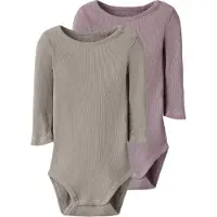 TWO SOON Barboteuse / body greige / rose ancienne