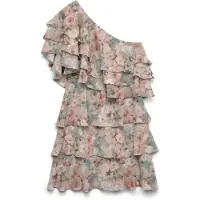 Vero Moda Robe 'VMSabrina' turquoise / gris clair / rose / rouge rouille