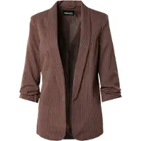 Pieces Blazer 'PCBOSELLA' brun foncé / blanc