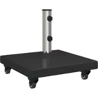 vidaXL Support de parasol , 30 kg, noir, en granit, forme carrée