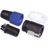 Goobay Fiche de haut-parleur PA 4 broches, vissable avec protecteur de câble