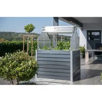 Westmann Métal Lit surélevé avec serre Store & Grow Anthracite 120x120x169 cm
