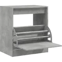 vidaXL Armoire à chaussures gris béton 60x42x69 cm bois d'ingénierie