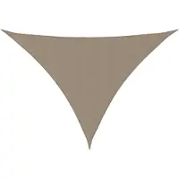 vidaXL Voile de parasol tissu oxford triangulaire 5x7x7 m taupe