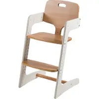 Roba Chaise haute 'Kid Up', bois massif, blanc/naturel, chaise haute évolutive pour bébés et enfants