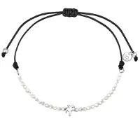 Glanzstücke Bracelet noir / argent