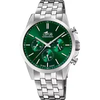 Lotus Montre à affichage analogique vert
