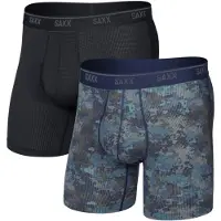 Saxx Quest Quick-dry Mesh Boxers 2 Units Noir,Gris XL Homme