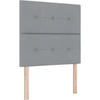 vidaXL Tête de lit LED avec bandes lumineuses LED Gris clair 80 cm Tissu