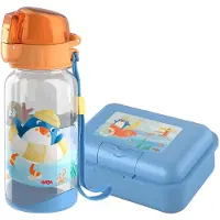 Haba Jeux ' Trinkflasche & Brotdose im Doppelpack ' mélange de couleurs