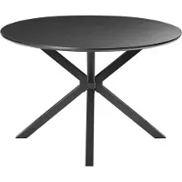 Beliani Table De Repas Fitzroy Noir 120 Cm 120 Cm