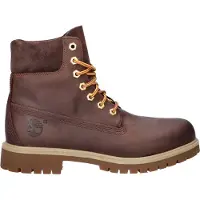 Timberland pour homme. TB0A6CH6W011 Bottines en cuir marron imperméable de 6 pouces (42), Plat, Lacets, Casuel