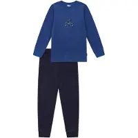 Schiesser Pyjama 'Nightwear 1' bleu / noir