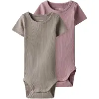 TWO SOON Barboteuse / body moka / rose ancienne