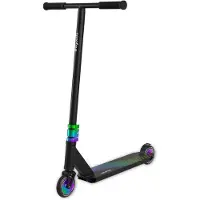 LifeGoods Stuntstep Pro X - T-Bar - HIC - Marchepied pour enfants - Garçons/Filles - 110mm - 100KG - Arc-en-ciel