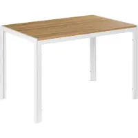 Beliani Table De Repas Mann Marron/Blanc 120 Cm 70 Cm