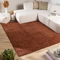FRAAI Tapis scandinave - Lova Arches Terracottas | 140x200cm | Rectangulaire | Pile haute