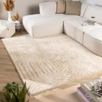 FRAAI Tapis scandinave - Lova Arches Beige | 160x230cm | Rectangulaire | Pile haute