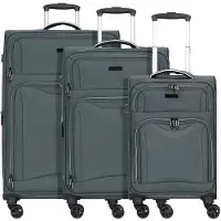 D&N Ensemble de bagages gris foncé