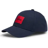 HUGO Casquette en twill de coton avec étiquette logo rouge