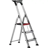 Altrex 501103 Double Decker - Escabeau Ménager - En Alu - 1x3 Marches - 2,6m