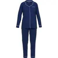 Tom Tailor Femmes, Pyjama, Sofia Dames Doorknooppyjama - Blauw, Bleu, (44)