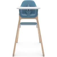 UPPAbaby Ciro Caleb - Hochstuhl - Blau - Holz - Verstellbarer Fussstütze - entfernbarer Esstisch (Chaise haute)