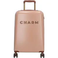 Charm London Travel Trolley S Handbagage Koffer - 55 cm - 35 Liter - TSA Slot - Roze, Valise, Rose