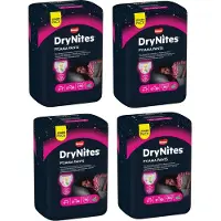 DryNites Diapers Absorbent Panties Girl 64 Units Rose 4-7 Years Enfants