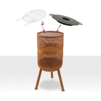 Bonfeu Poêles de jardin BONVES 45 Corten - Ø 45 cm x H 100 cm