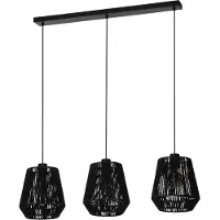 Eglo PERSLEY suspension Lampe à suspendre Lampe à suspendre - L92 x l22 x H110 cm - noir - 3X60W excl - IP20
