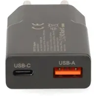 Nedis Chargeur mural double USB 20 W/18 W avec Quick Charge 3.0 A