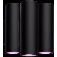 Philips Hue Appear Applique Murale White and Color Noir Lot de 3