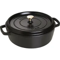 Staub Cocotte ronde basse 28 cm Noir
