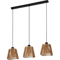 Eglo Lampe suspendue à corde Lavister 3 lumières - Ø 21cm