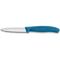 Victorinox Swiss Classic 6.7692.2C1 Straight/Wavy, Blue, set de 2 couteaux à légumes, 8 cm