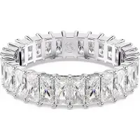 Swarovski Matrix Bague Baguette Taille Blanc, (55)