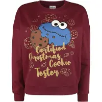 Sesame Street Pull De Noël de - Christmas Cookie - M - XXL - pour Femme - rouge - Taille L