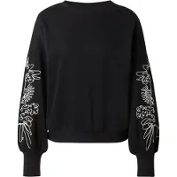 ONLY Sweat-shirt 'ONLBrooke' noir / blanc