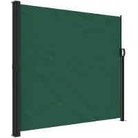 vidaXL Marquise latérale extensible vert foncé 180x500 cm