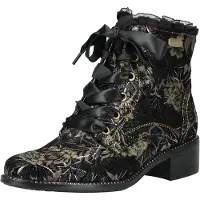 LAURA VITA Bottines à lacets bronze / vert clair / noir