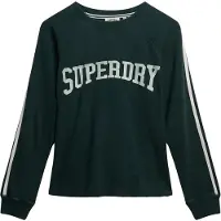Superdry Athletic Essential Graphic Long Sleeve T-shirt Vert M Femme