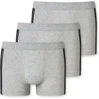 Schiesser Boxers gris chiné / noir