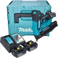 Makita DBN 610 RGJ Akku Stauchkopfnagler 18 V 32 - 64 mm Brushless + 2x Akku 6,0 Ah + Ladegerät +